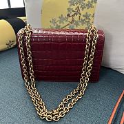 Colestore Valentino Garvani Vain Shoulder Bag In Crocodile Leather Red 24 x 16 x 8 cm - 6