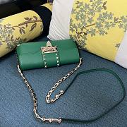 Colestore Valentino Garavani Rockstud leather shoulder bag Green 26 x 13 x 7 cm - 3