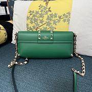 Colestore Valentino Garavani Rockstud leather shoulder bag Green 26 x 13 x 7 cm - 2