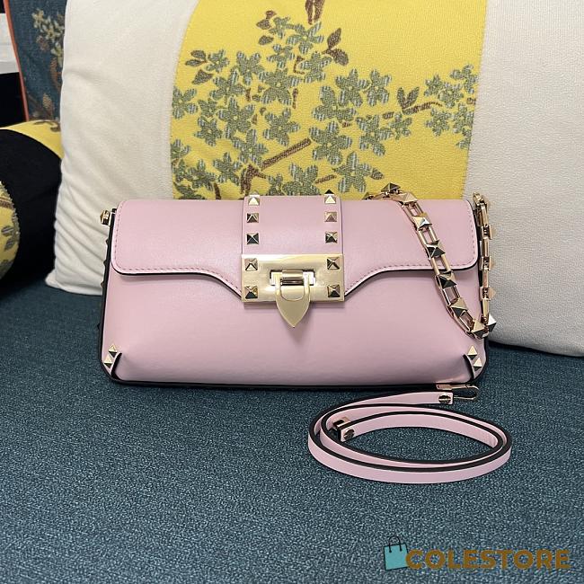 Colestore Valentino Garavani Rockstud leather shoulder bag Pink 26 x 13 x 7 cm - 1