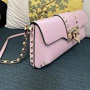 Colestore Valentino Garavani Rockstud leather shoulder bag Pink 26 x 13 x 7 cm - 5