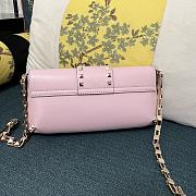 Colestore Valentino Garavani Rockstud leather shoulder bag Pink 26 x 13 x 7 cm - 3