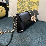 Colestore Valentino Garavani Rockstud leather shoulder bag Black 26 x 13 x 7 cm - 2