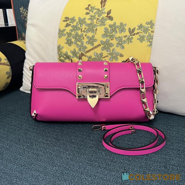 Colestore Valentino Garavani Rockstud leather shoulder bag Hot Pink 26 x 13 x 7 cm - 1