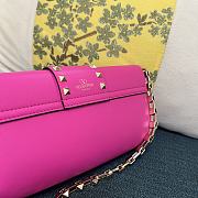 Colestore Valentino Garavani Rockstud leather shoulder bag Hot Pink 26 x 13 x 7 cm - 2