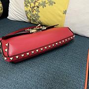 Colestore Valentino Garavani Rockstud leather shoulder bag Red 26 x 13 x 7 cm - 3