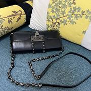 Colestore Valentino Garavani Rockstud leather shoulder bag Black With Silver Hardware 26 x 13 x 7 cm - 2