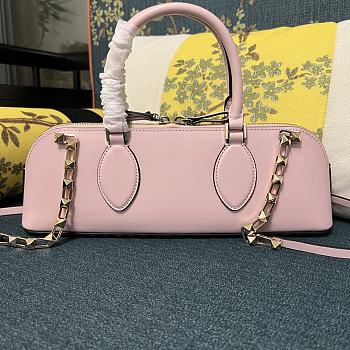 Colestore Valentino Garavani leather Rockstud East-West handbag Pink 34 x 11 x 8 cm