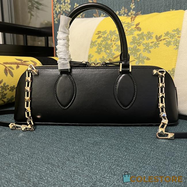 Colestore Valentino Garavani leather Rockstud East-West handbag Black 34 x 11 x 8 cm - 1