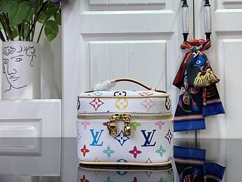 Colestore Louis Vuitton x Takashi Murakami Nice Mini Toiletry New Bag 25SS  White 14x10.2x8.5CM