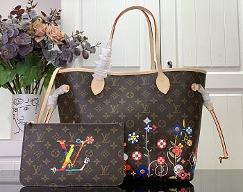 Colestore Louis Vuitton x Takashi Murakami Neverfull MM New Bag 25SS Brown 32 x 29 x 17 cm