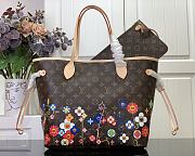 Colestore Louis Vuitton x Takashi Murakami Neverfull MM New Bag 25SS Brown 32 x 29 x 17 cm - 4