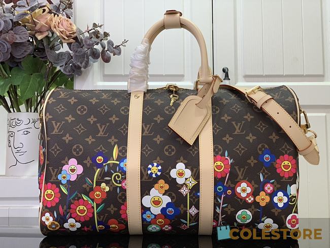 Colestore Louis Vuitton x Takashi Murakami Keepall Bandoulière 45 New Bag 25SS 45.0 x 27.0 x 20.0 CM - 1