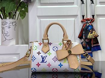 Colestore Louis Vuitton x Takashi Murakami Nano Speedy New Bag White 25SS 16.0 x 11.0 x 9.0 cm