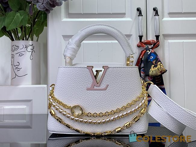 Colestore Louis Vuitton Capucines Mini White 21x 13.6 x 8 cm - 1
