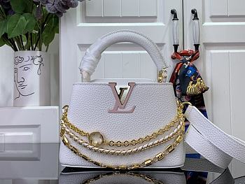 Colestore Louis Vuitton Capucines Mini White 21x 13.6 x 8 cm