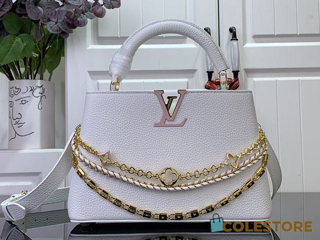 Colestore Louis Vuitton Capucines Mini White 17.3 x 9 x 27 cm - 1