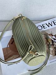 Colestore Loewe Bracelet Pouch in pleated nappa lambskin Rosemary 25 x 10 x 10 cm  - 5