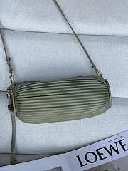 Colestore Loewe Bracelet Pouch in pleated nappa lambskin Rosemary 25 x 10 x 10 cm  - 4