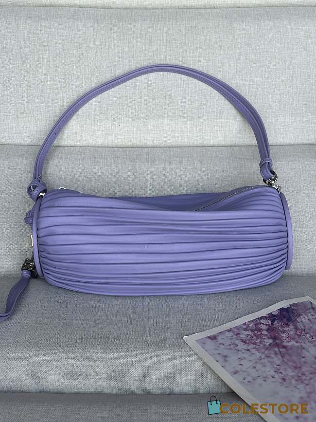 Colestore Loewe Bracelet Pouch in pleated nappa lambskin Purple 25 x 10 x 10 cm  - 1