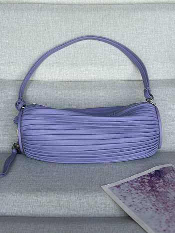 Colestore Loewe Bracelet Pouch in pleated nappa lambskin Purple 25 x 10 x 10 cm 