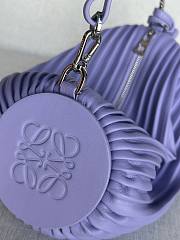 Colestore Loewe Bracelet Pouch in pleated nappa lambskin Purple 25 x 10 x 10 cm  - 5