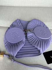 Colestore Loewe Bracelet Pouch in pleated nappa lambskin Purple 25 x 10 x 10 cm  - 4