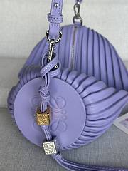 Colestore Loewe Bracelet Pouch in pleated nappa lambskin Purple 25 x 10 x 10 cm  - 3