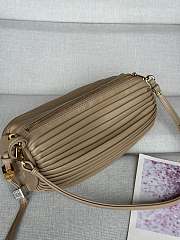 Colestore Loewe Bracelet Pouch in pleated nappa lambskin Beige 25 x 10 x 10 cm  - 2