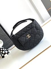 Colestore Chanel 23b Hobo Handle Bag Black 16x16x5.5cm - 1