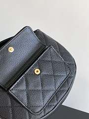 Colestore Chanel 23b Hobo Handle Bag Black 16x16x5.5cm - 6