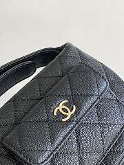 Colestore Chanel 23b Hobo Handle Bag Black 16x16x5.5cm - 3