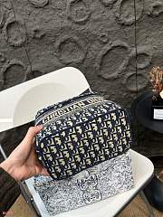 Colestore Dior Navy Blue Oblique Canvas Diortravel Vanity Case 23 x 19 cm - 4