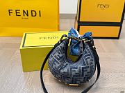 Colestore Fendi Fendigraphy Small Dark blue FF chenille bag 19 x 12 cm - 6