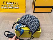Colestore Fendi Fendigraphy Small Dark blue FF chenille bag 19 x 12 cm - 2