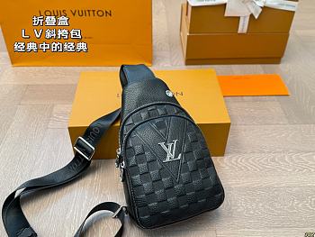 Colestore Louis Vuitton Avenue Slingbag PM Monogram Eclipse Black Style 4 16 x 27 cm