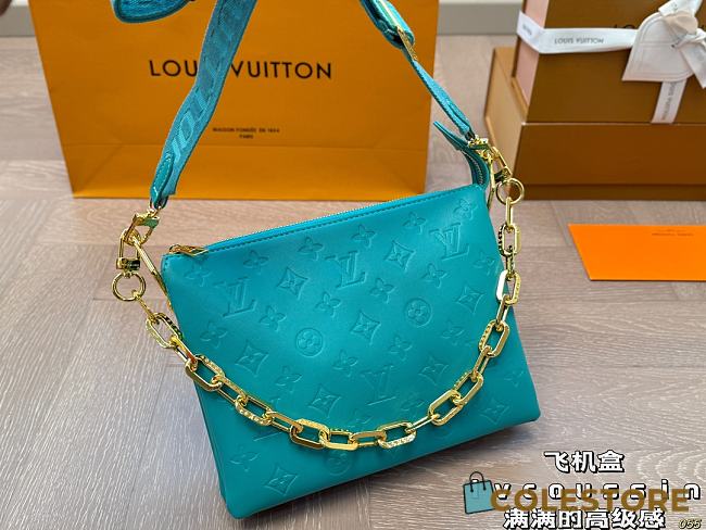 Colestore Louis Vuitton Coussin Turquoise 26 x 20 cm - 1