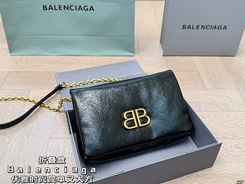 Colestore Balenciaga Monaco Mini Bag in black Arena calfskin 23 x 15 cm