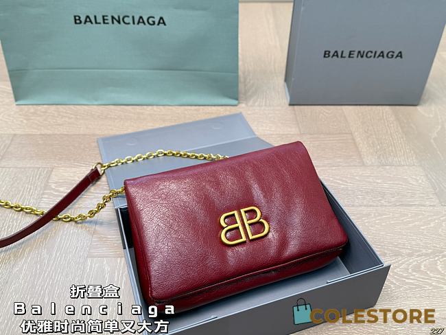 Colestore Balenciaga Monaco Mini Bag in Rouge Arena calfskin 23 x 15 cm - 1