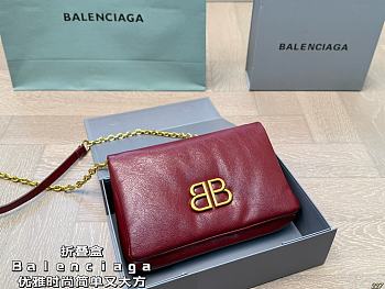 Colestore Balenciaga Monaco Mini Bag in Rouge Arena calfskin 23 x 15 cm