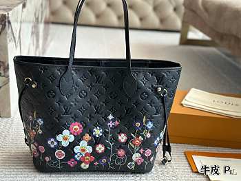 Colestore Louis Vuitton x Takashi Murakami Neverfull Black New Bag 25SS 32 x 29 x 17 cm 
