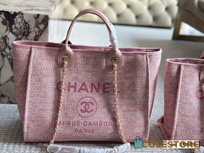 Colestore Chanel Deauville Tote Pink 33 x 25 cm - 1