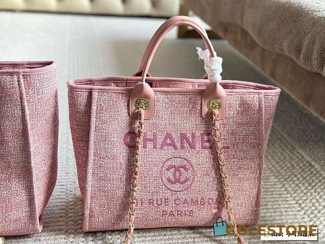 Colestore Chanel Deauville Tote Pink 38 x 30 cm - 1