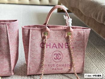 Colestore Chanel Deauville Tote Pink 38 x 30 cm
