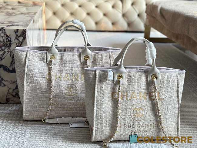 Colestore Chanel Deauville Tote White 33 x 25 cm - 1