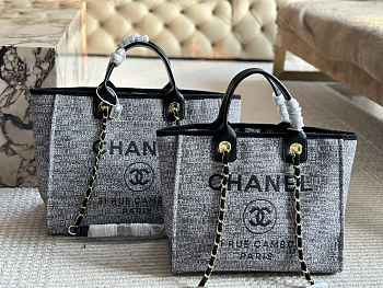 Colestore Chanel Deauville Tote Grey 38 x 30 cm