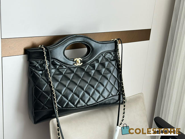 Colestore Chanel 31 Large Shopping Bag Black 36 x 30 cm - 1