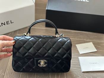 Colestore Chanel Mii Handle Bag Black 20 x 12 cm