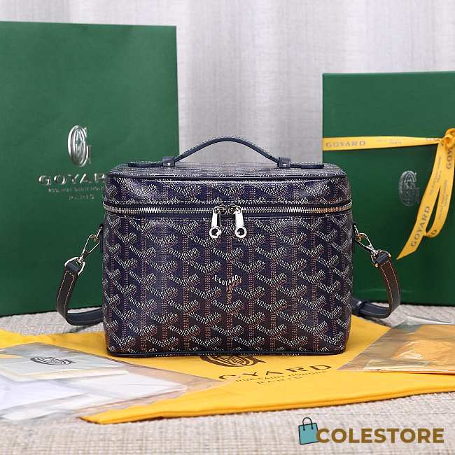 Colestore Goyard Muse Vanity Case Navy Blue 16 cm x 14 cm x 20 cm - 1