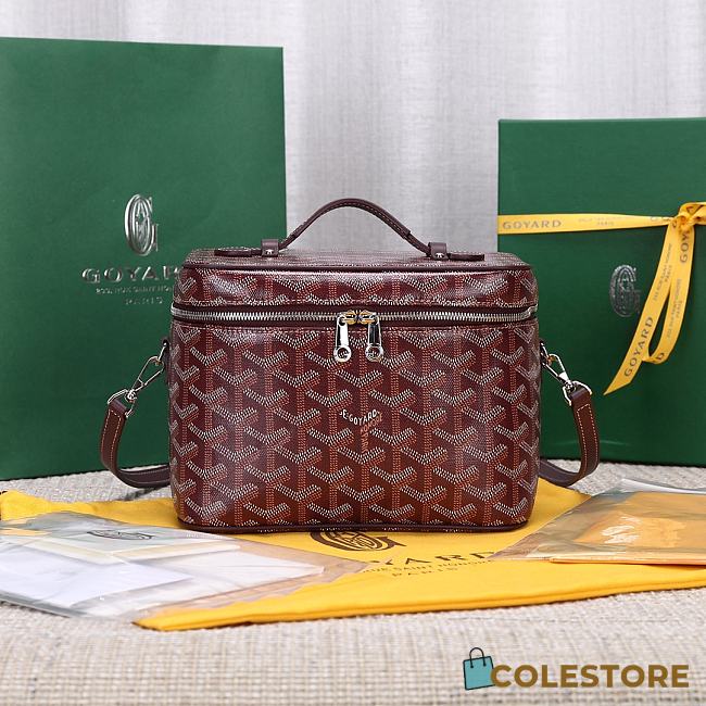 Colestore Goyard Muse Vanity Case Burgungy 16 cm x 14 cm x 20 cm - 1